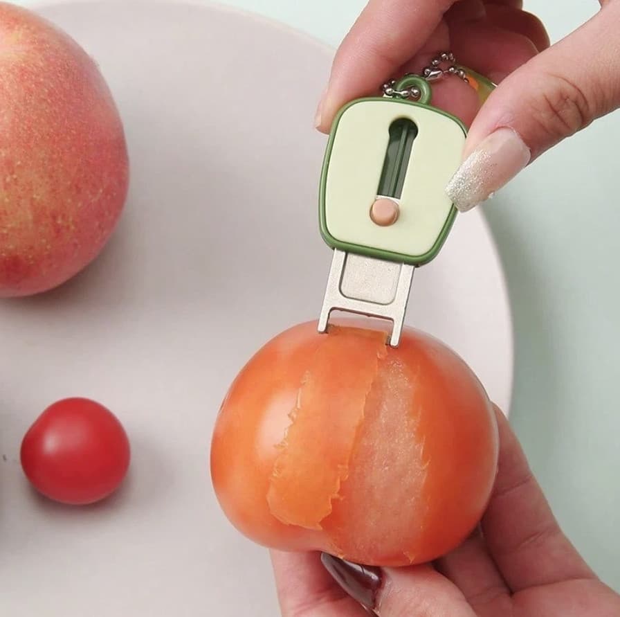1pc Mini Travel Paring Tool – Foldable Stainless Peeler & Fruit Knife - NEW 3