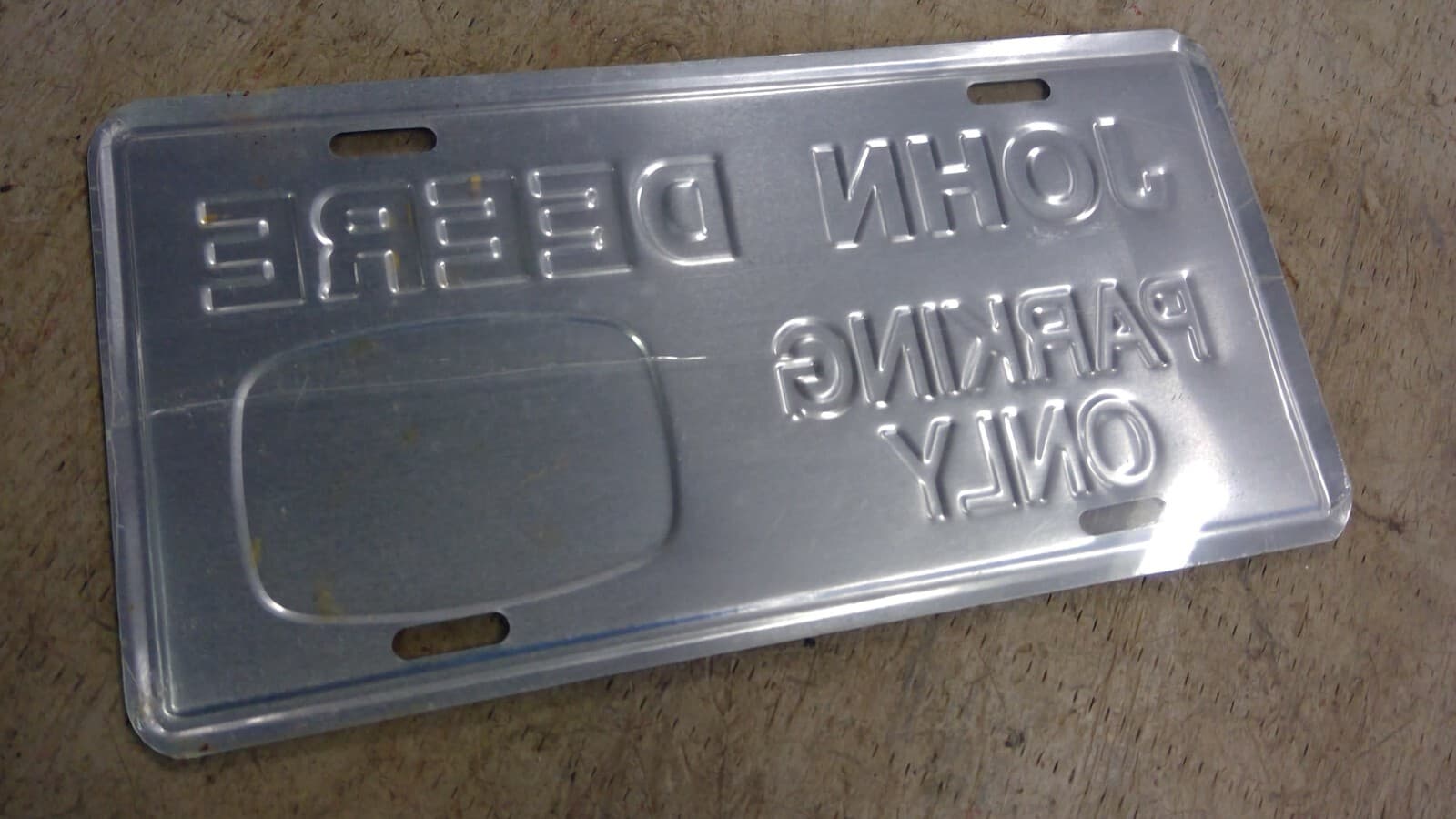 Vintage John Deere Parking Only License Plate, Licensed Product -SEALED -UNUSED 6