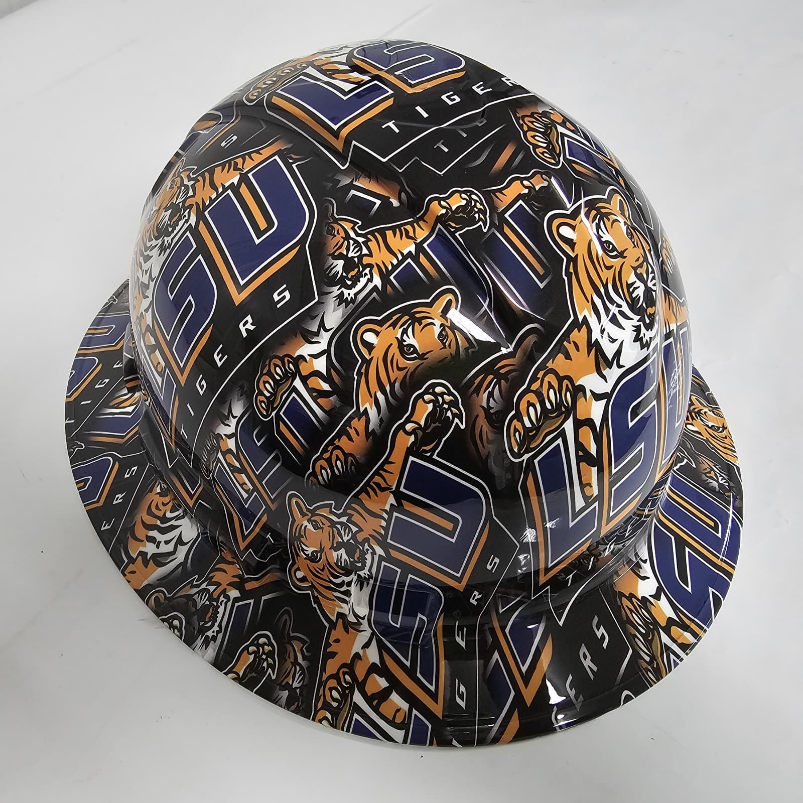 full brim hard hat custom hydro dipped IN LSU TIGERS  LOUISIANA STATE UNIVERSITY 2