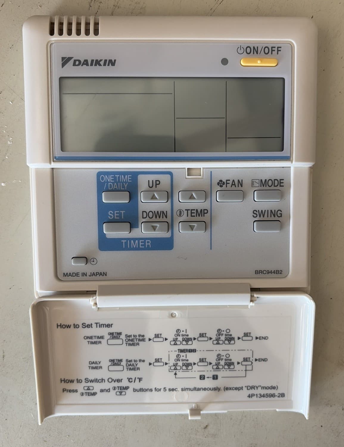 Daikin Remote Controller & Cable, BRC944B2 & BRCW901A08, W/Hardware, New 3