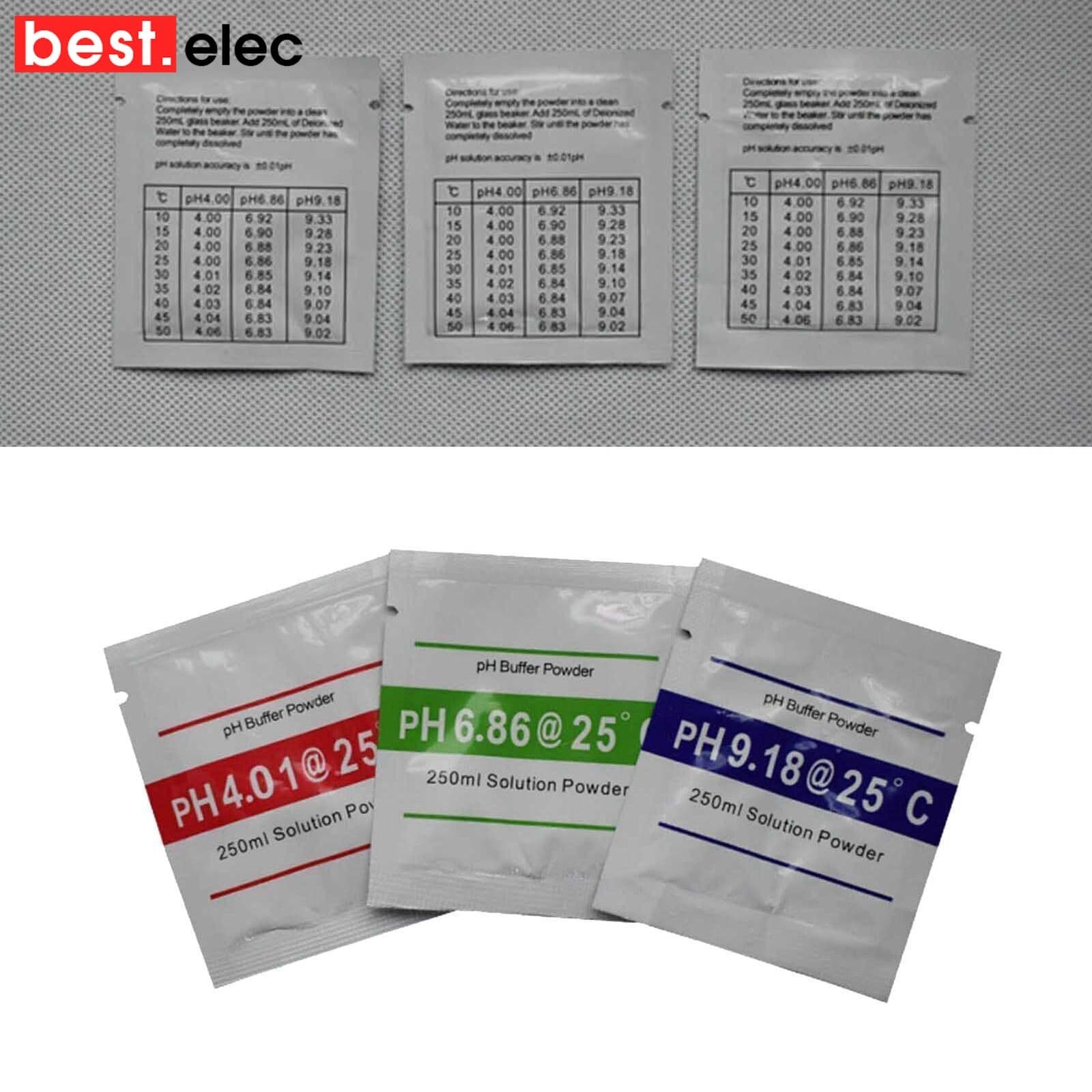 15 PCS PH BUFFER SOLUTION POWDER PRECISE CALIBRATION - pH 4.01 / 6.86 / 9.18 5