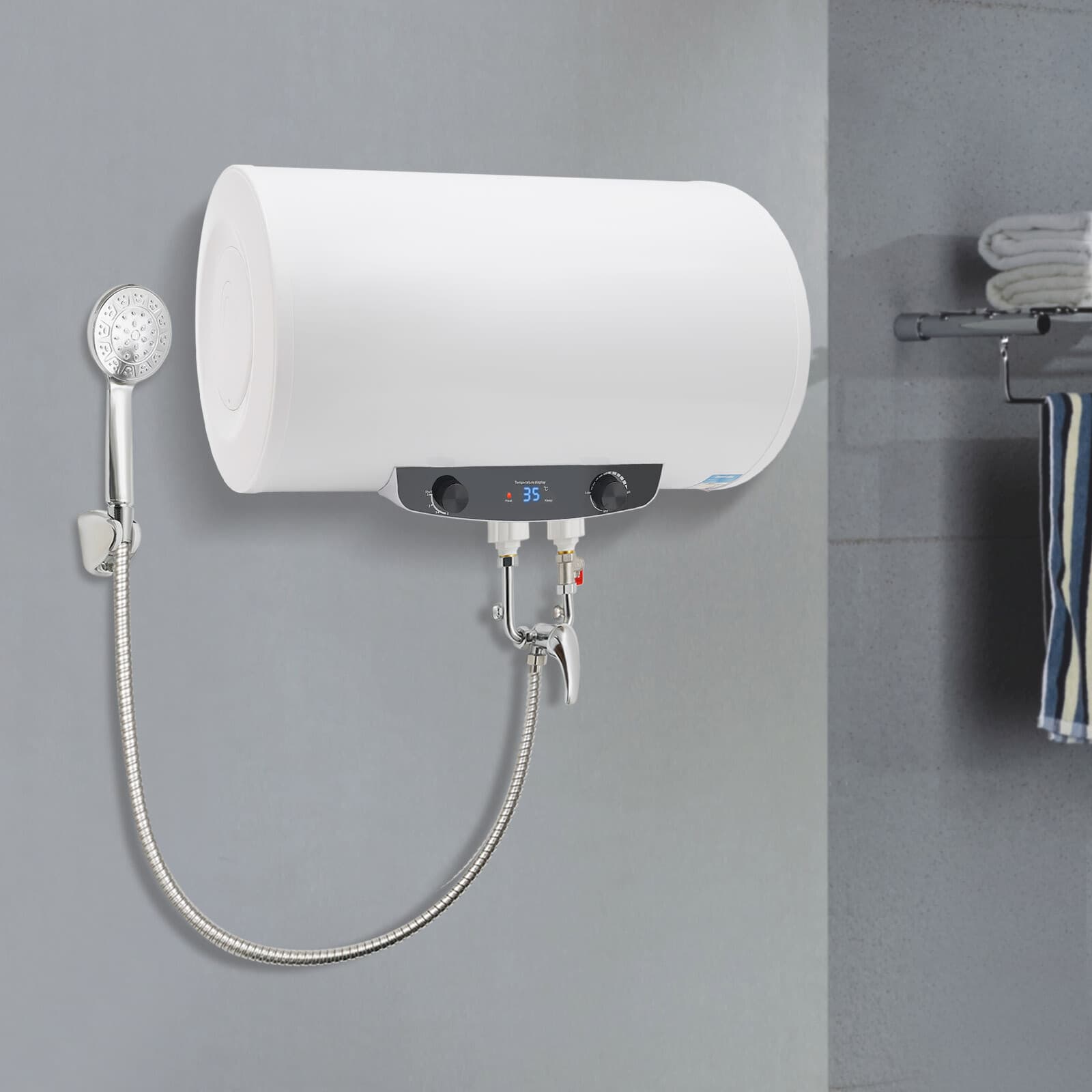 Electric Hot Water Heater Warmer Household Bathroom Shower  30 Gallon Tank 4