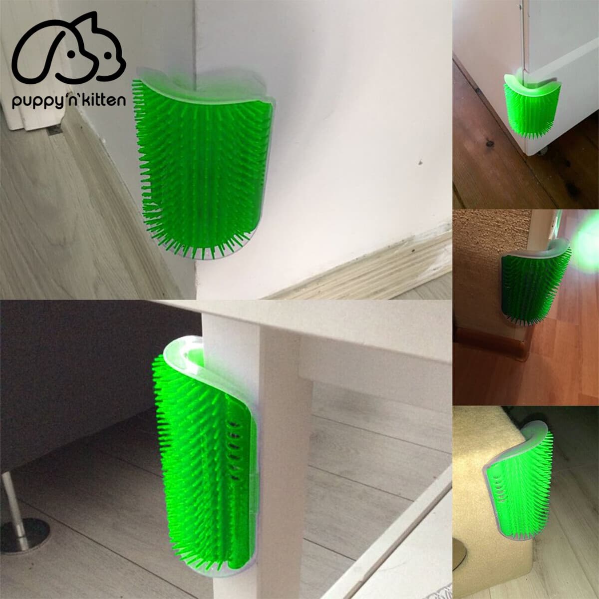Cat Pet Self Groomer Brush Wall Corner Grooming Massage Comb Toy & Catnip 4