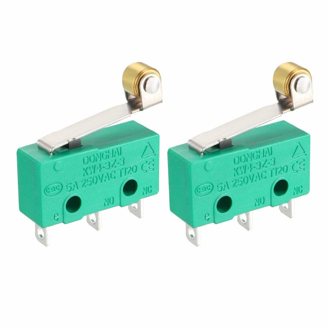 10x Roller Limit Switch Lever Hinge Micro SPDT AC 125V/250V DC 12V Small Green 5