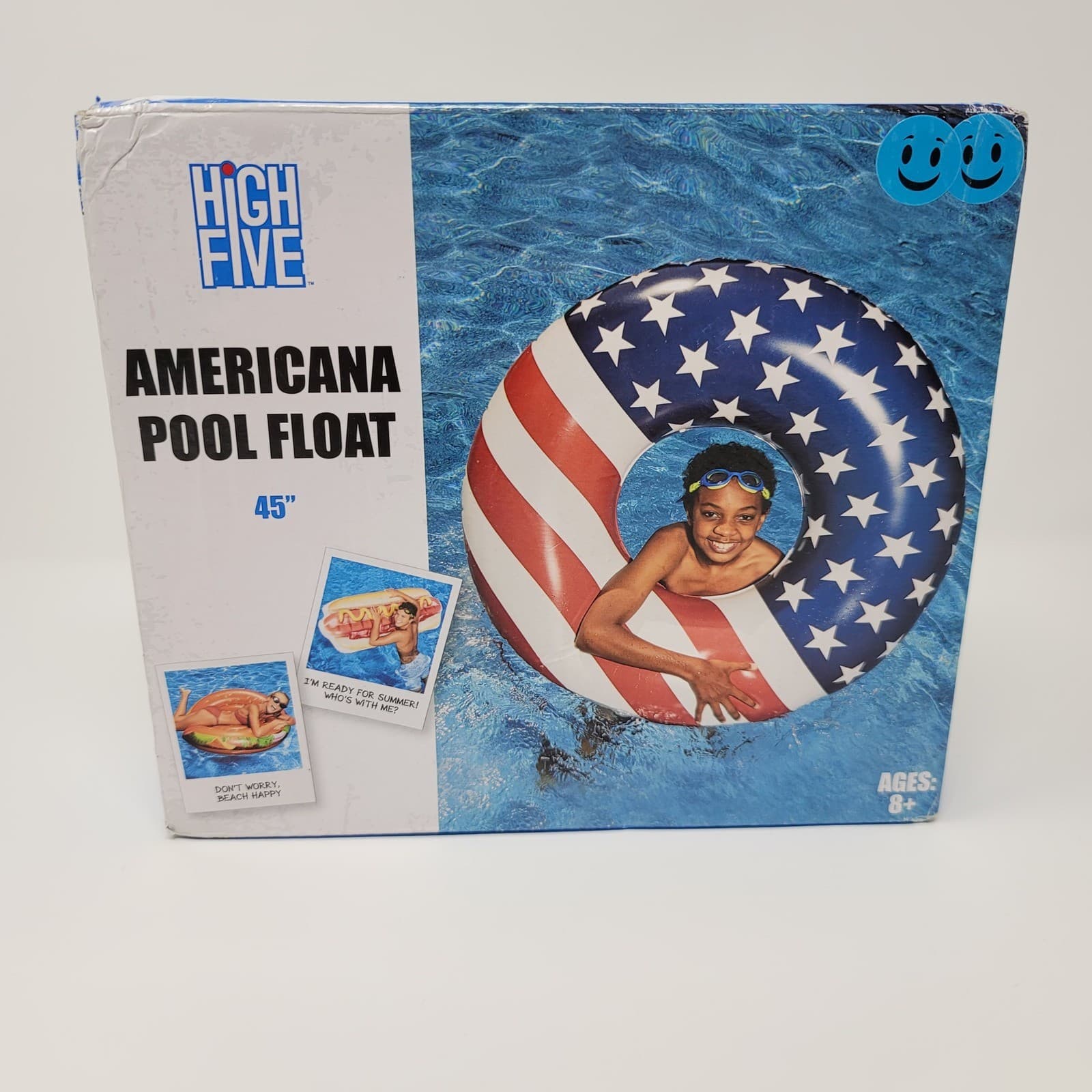 High Five Americana Pool Float 45 Inch Patriotic Inflatable USA Flag New