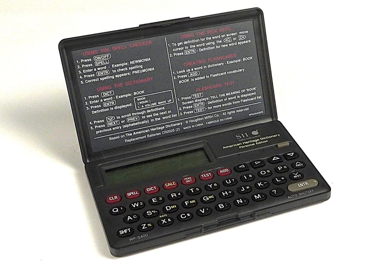 Seiko Instruments American Heritage Dictionary Personal Edition WP-5400 - AS IS