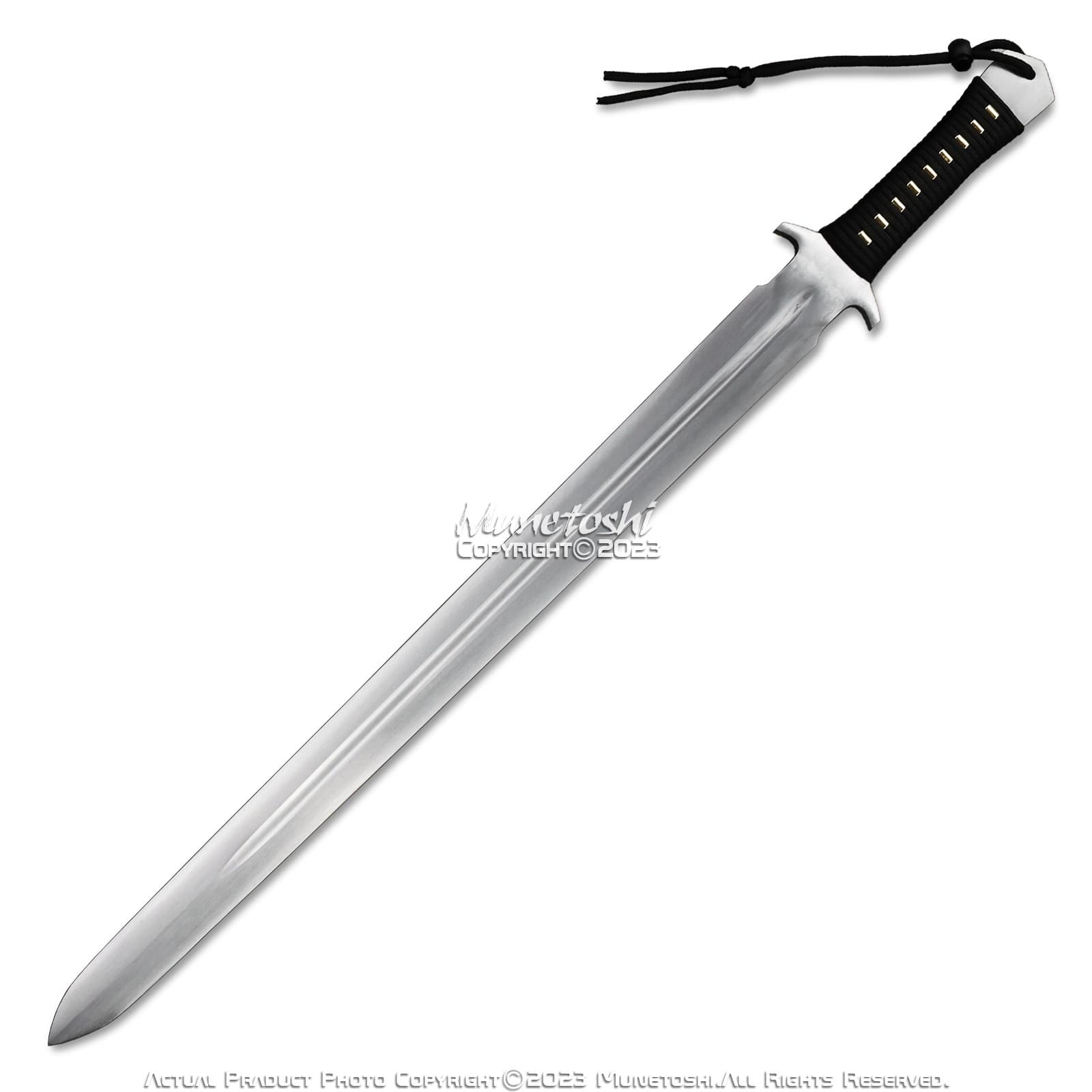 32” Tactical Sword Functional Viking Sharp 1060 Carbon Steel Full Tang Scabbard 4