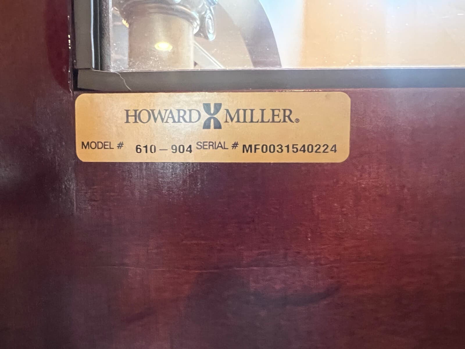 Howard Miller Grandfather Clock 610-904 6