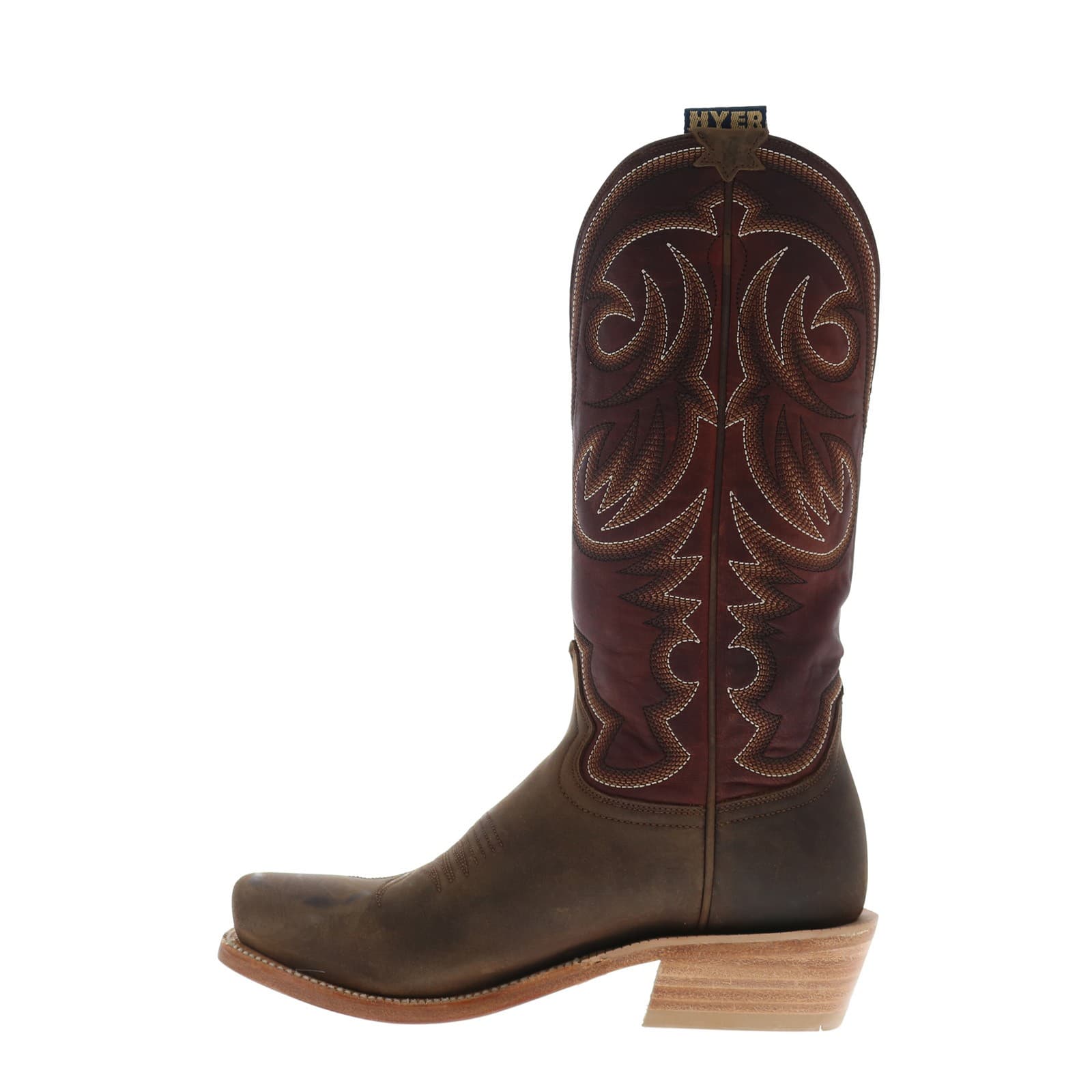 Hyer Hays 13" HM12007 Mens Brown Leather Slip On Western Cowboy Boots 5