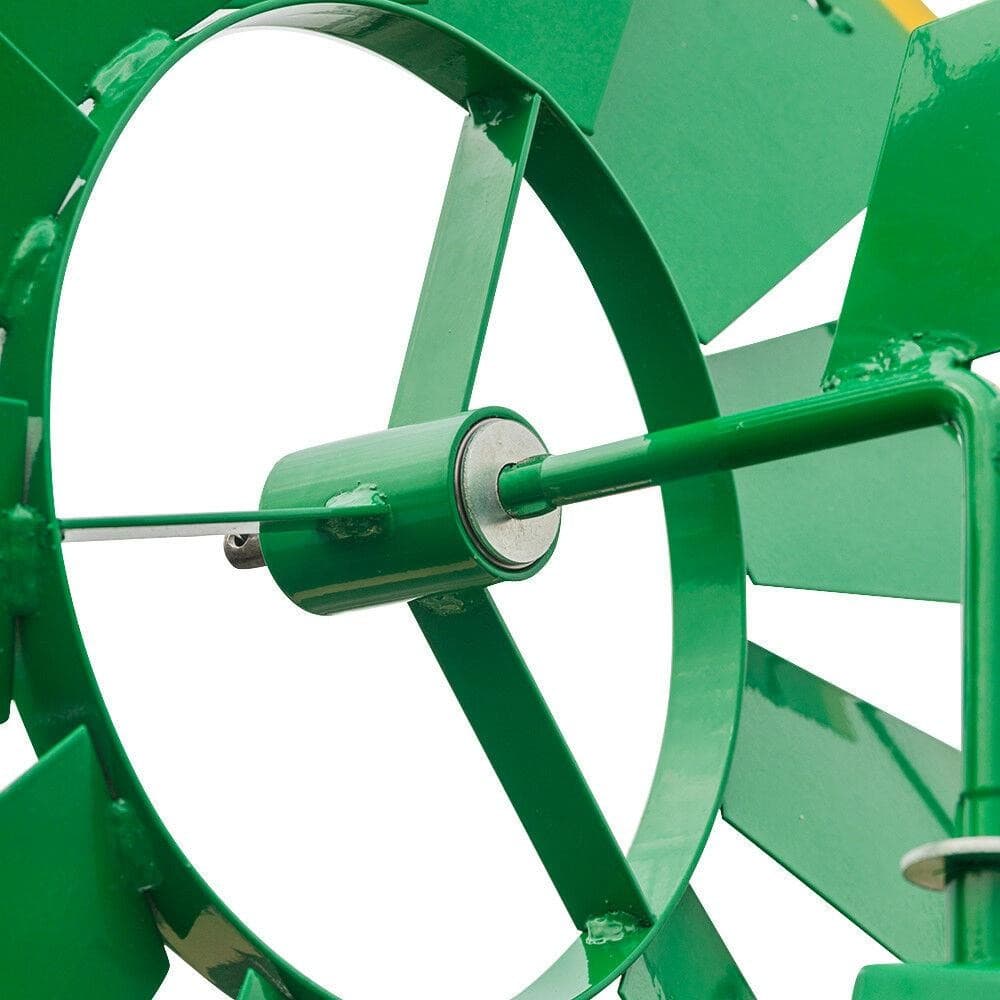 8FT Green Metal Windmill Yard Garden Decoration Weather Rust Resistant Wind Mill 3