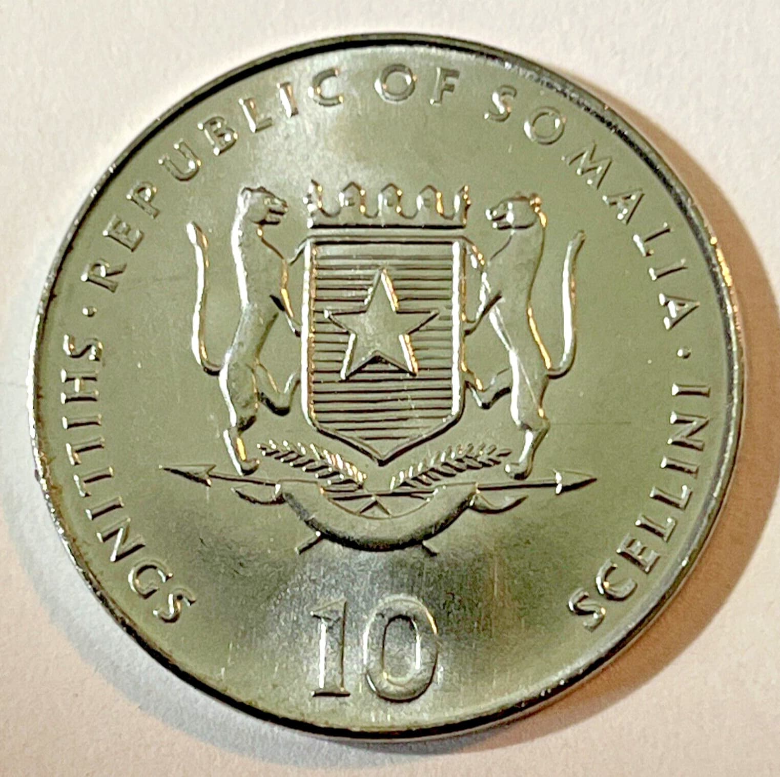 2000 Somalia 10 shillings Coin Dragon Lizard Mythical Animal Wildlife 2