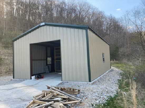 24x35x12 Steel Building SIMPSON Metal Garage Storage Shop Building Kit 2