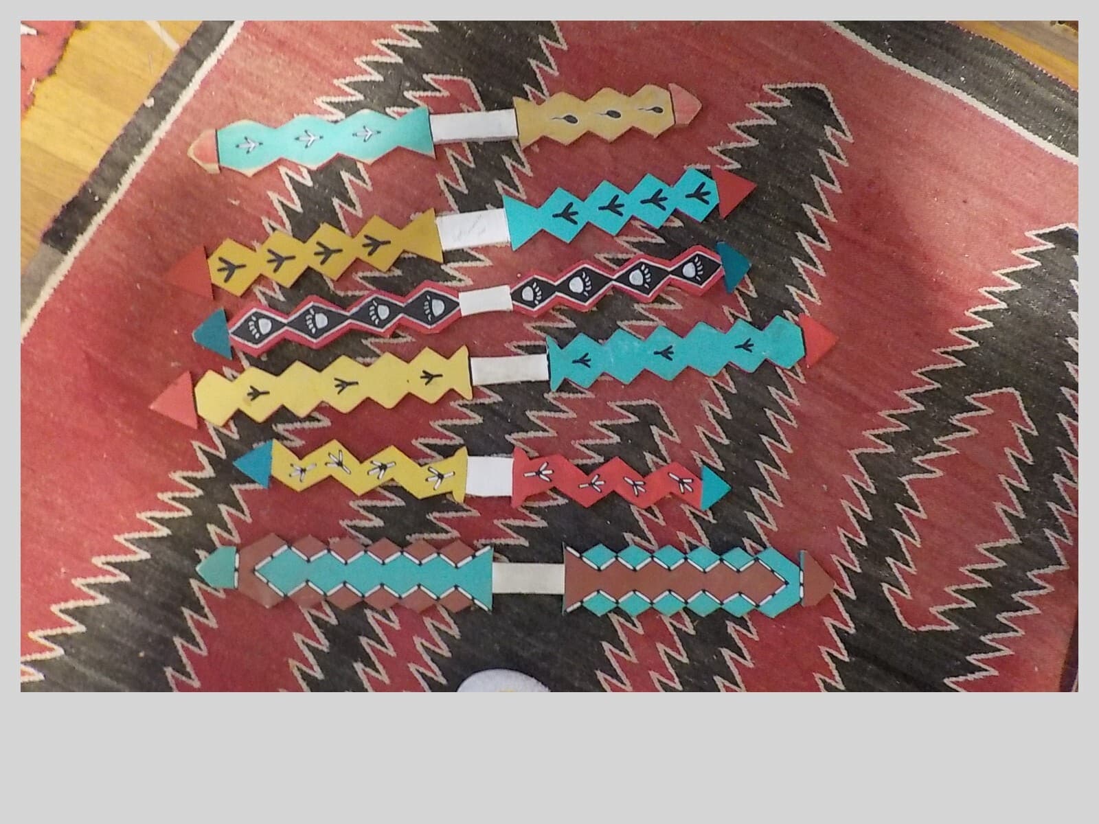 VINTAGE HOPI DANCE WAND LIGHTNING STICK  26" X 2.5" Myron Sekakuku 4