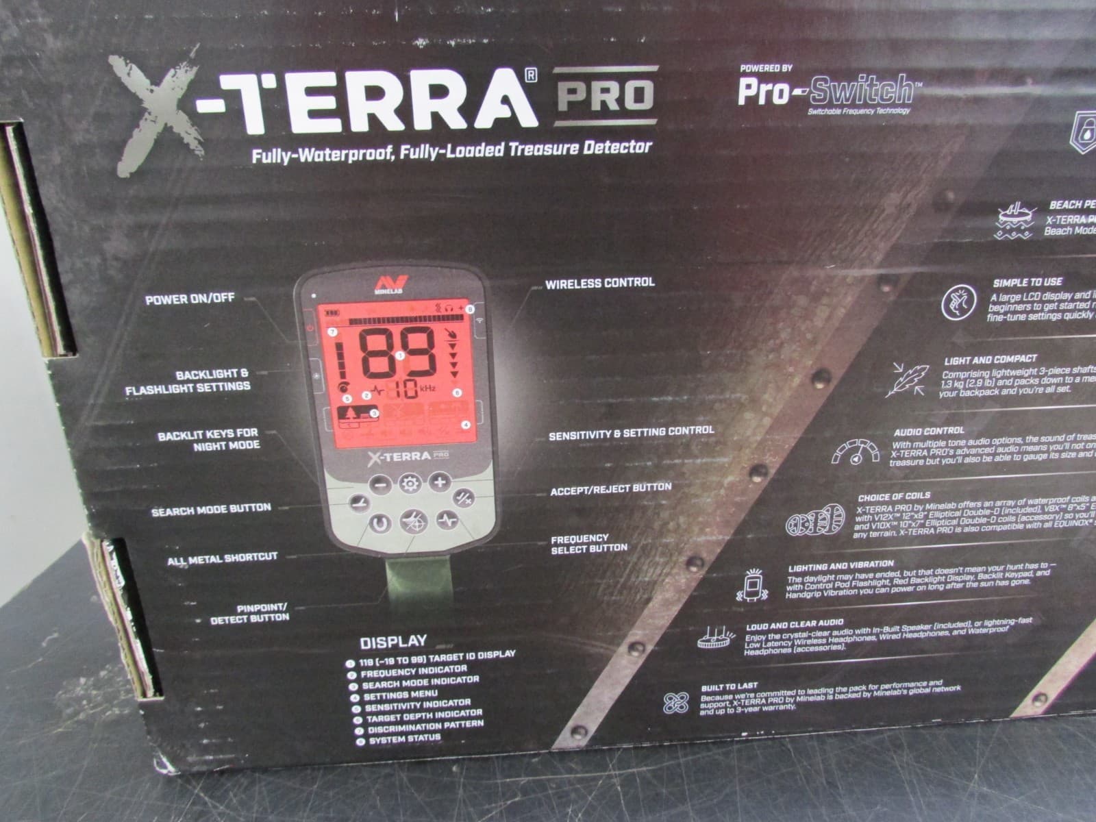 MINELAB X Terra PRO Waterproof Treasure Metal Detector 3 Detect Mode *NEW* 5