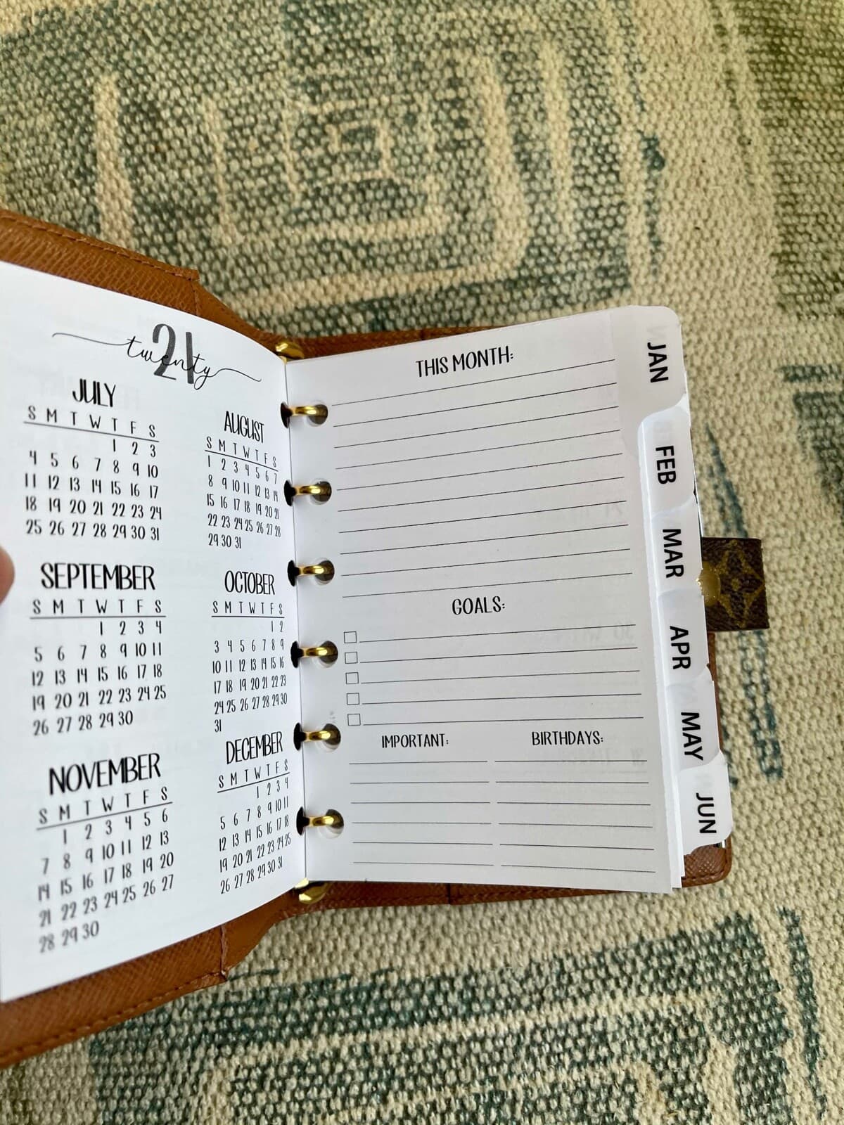 2026 fits Louis Vuitton LV PM Agenda: Tabbed Insert Calendar +Pen+Paper+ BONUS 6