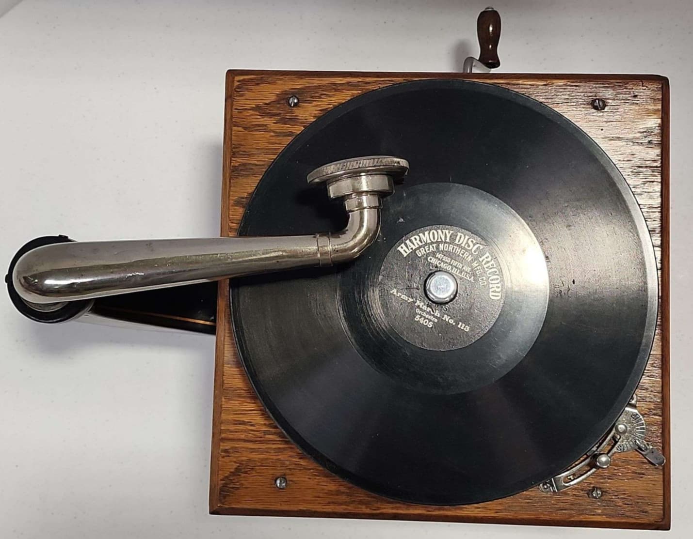 Antique Great Northern Mfg. Co. Harmony Type-D Phonograph c.1907 -tested/works 4