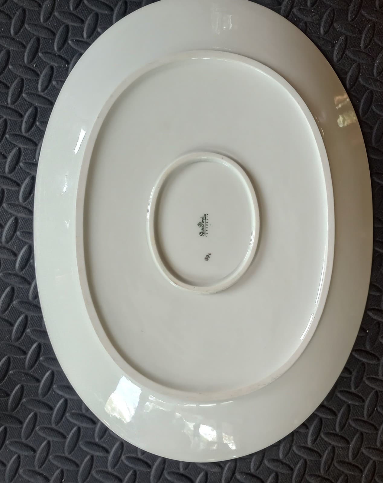 Rosenthal Continental Regina Platinum 15" Oval Serving Platter Wheat Pattern  5