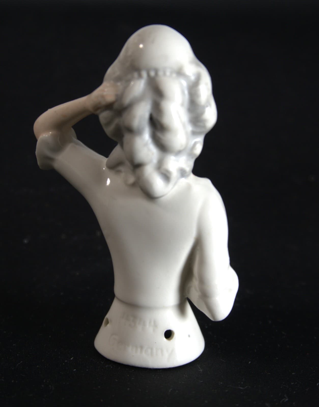 Antique German Pin Cushion Porcelain Doll Bust 4344 Georgian Style (SP1) 4