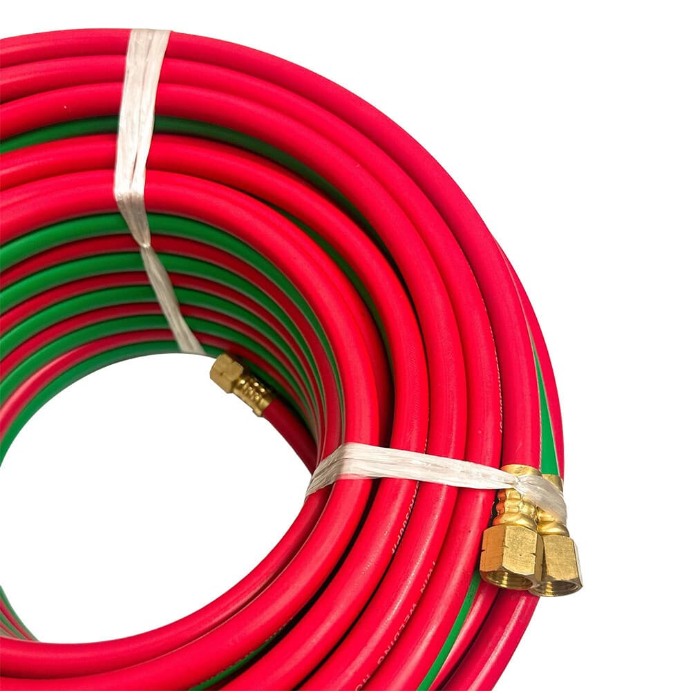 Oxygen Acetylene Hose 1/4" ID Twin Line Torch Hose Cutting Torch Hoses, 100 Foot 2