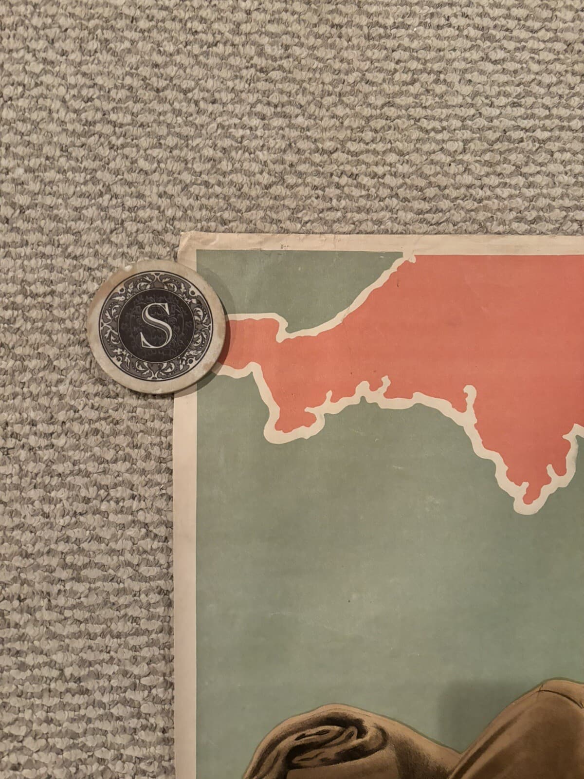 Original WWI Poster Boys Come Over Here Your Wanted! 39.75x49.5” Linen Backed 3