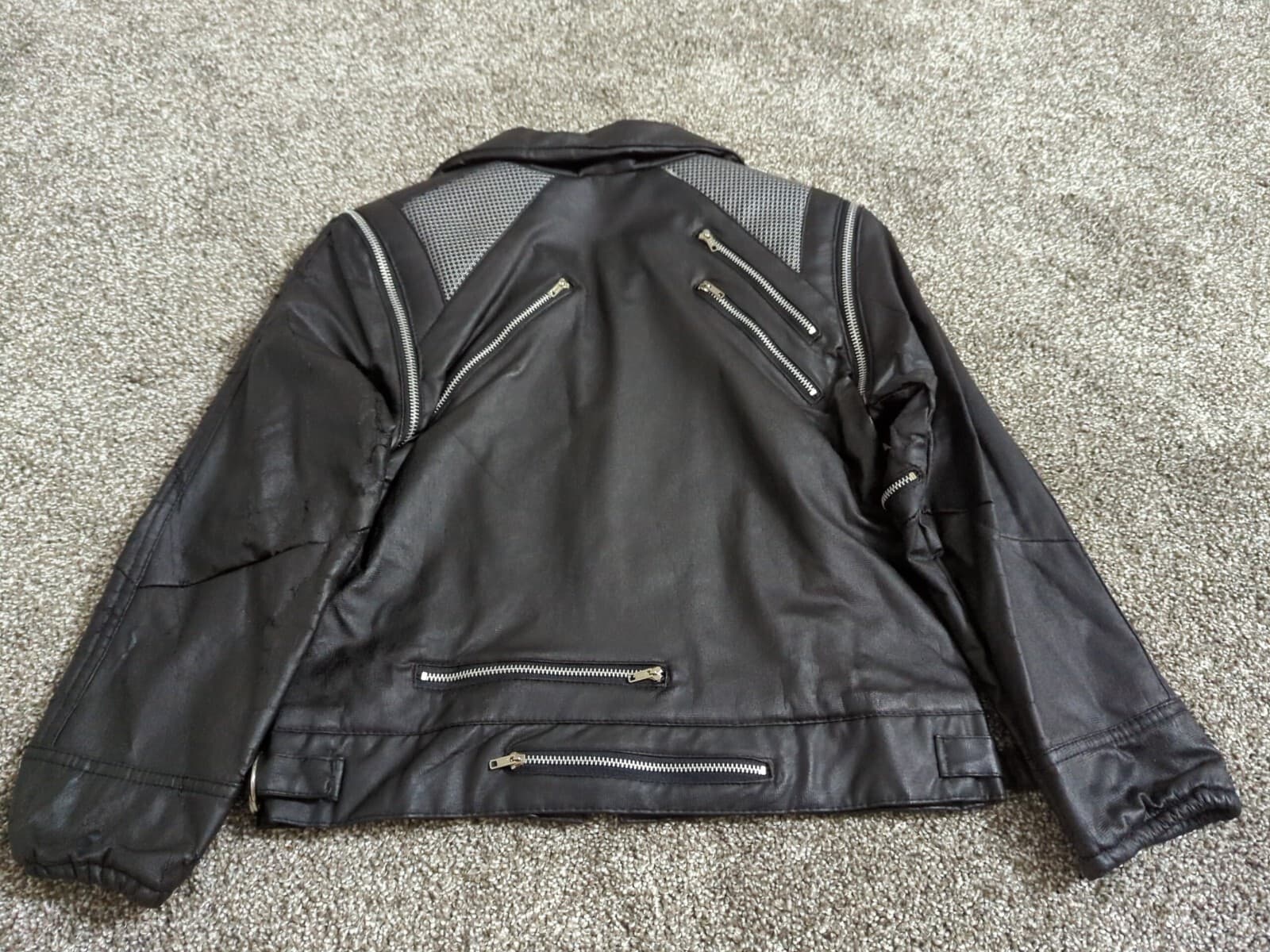 VINTAGE Michael Jackson Thriller Jacket Black Thrilling Size 10 Youth Mid 1980s! 5