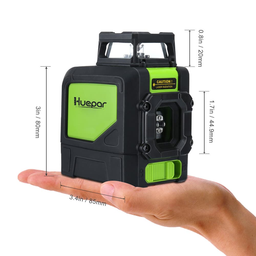Huepar rotary laser level green Cross Line Laser Self Leveling Horizon Vertical 2