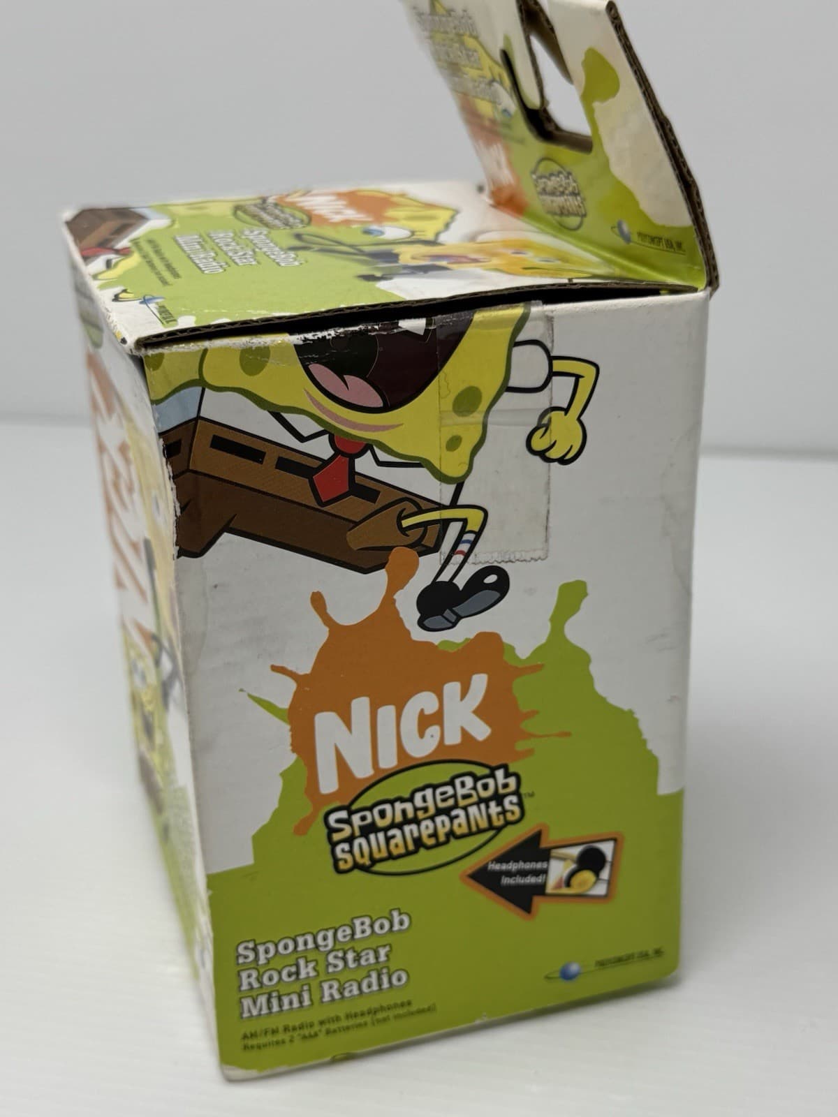 RARE Vtg Spongebob Square Pants Novelty Rock Star Mini Radio AM/FM Headphones 2