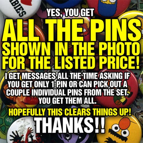 HORROR ICONS 1" PINS BUTTONS nightmare elm friday 13th thing it halloween poster 4