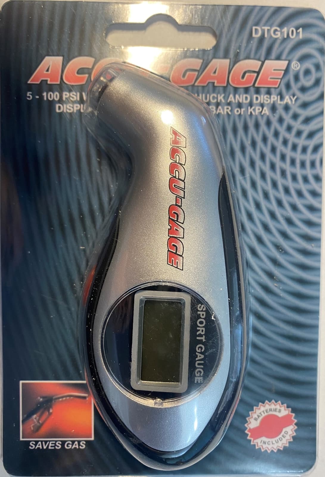 Accu-Gage DTG101 5-100 PSI Pressure Gauge With Illuminated Chuck