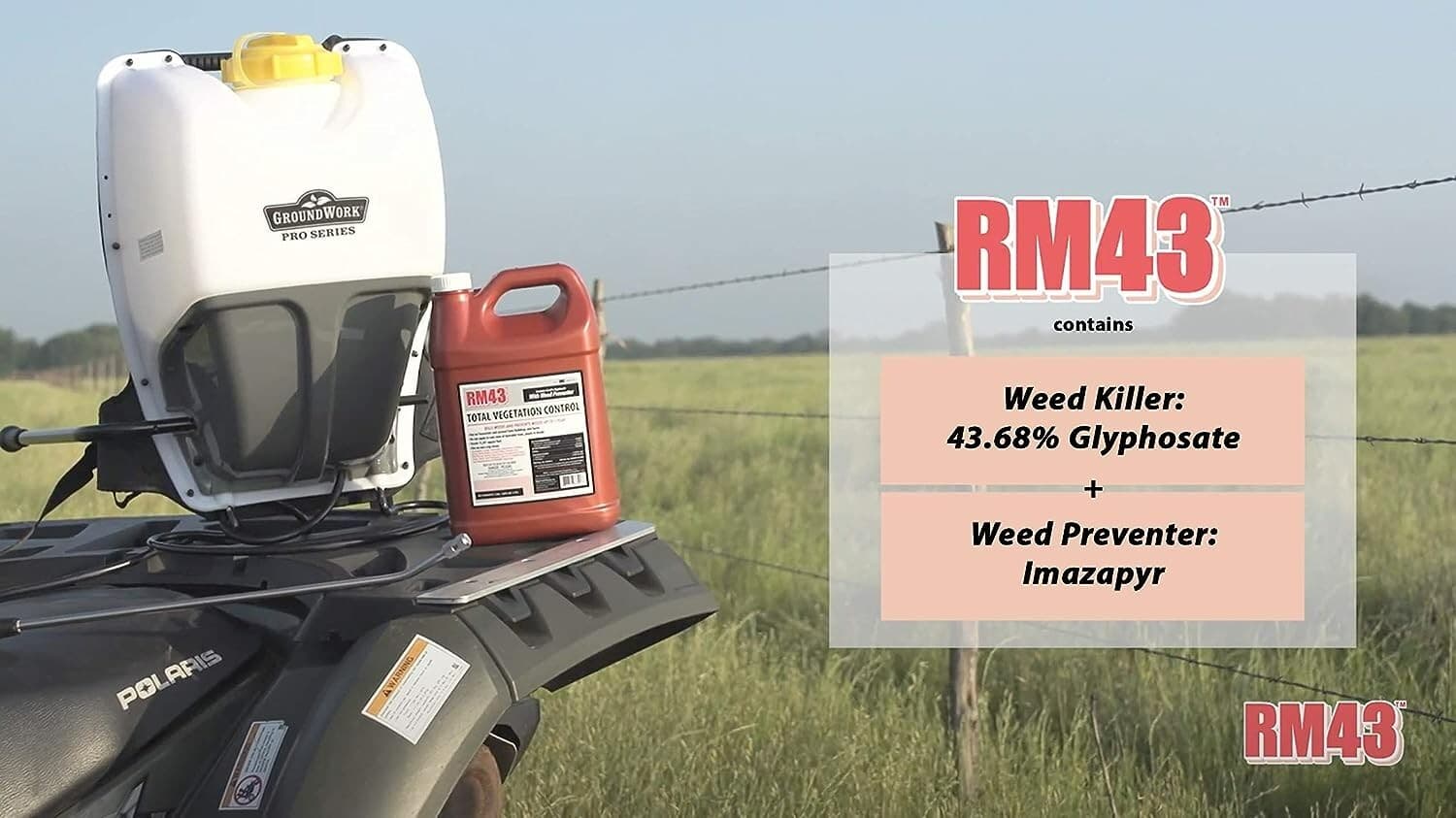 RM43 43 Percent Glyphosate Plus Weed Preventer Total Vegetation Control 1-Gallon 2