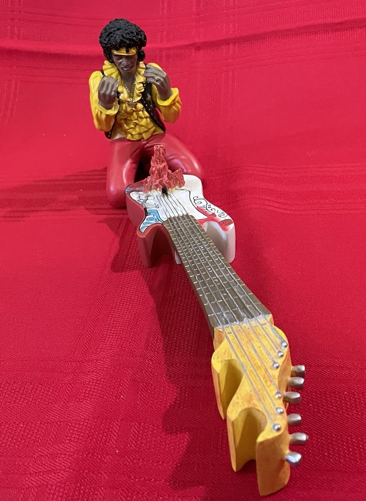 Jimi Hendrix Figure Sitting Burning Guitar in 1967 at the Monterey Pop Festival 6