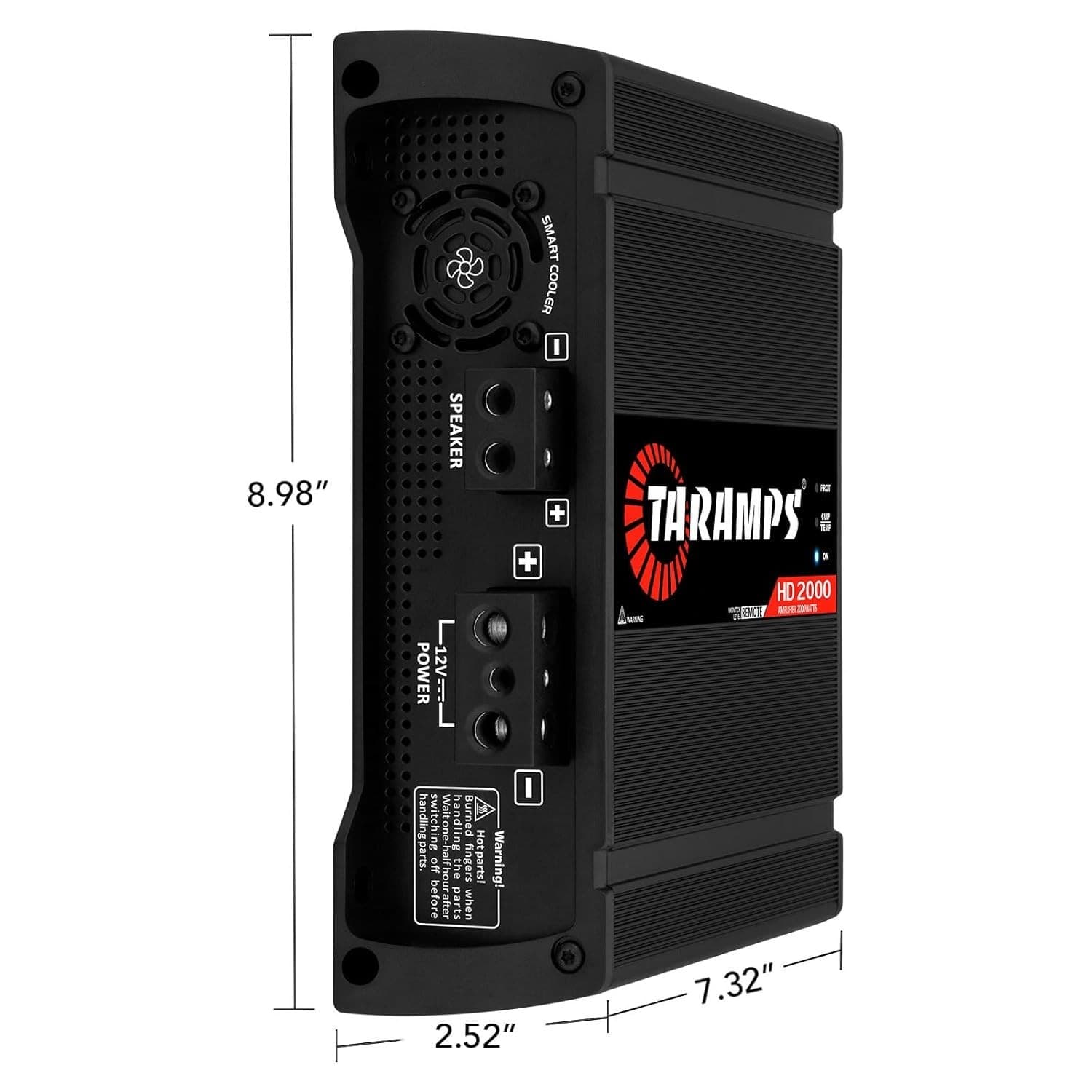 Taramps HD 2000 Black 2 Ohms 1 Channel 2000 Watts RMS MAX Car Amplifier Class D 6