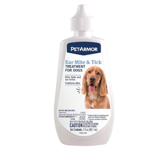PetArmor Ear Mite Treatment for Dogs, Ear Mite Medicine Kills Ticks and Ear Mite 2