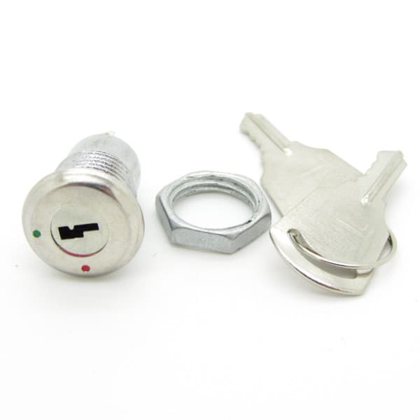 1 × Mini Key Switch 2 Pin ON-OFF Lock Switch 12mm Metal Shell With two Keys SPST 4