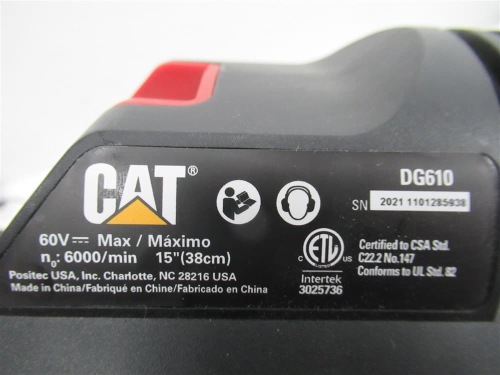 CAT DG610 , 60V 15″ Brushless Line Trimmer W/Dual Line Bump Feed Head 5