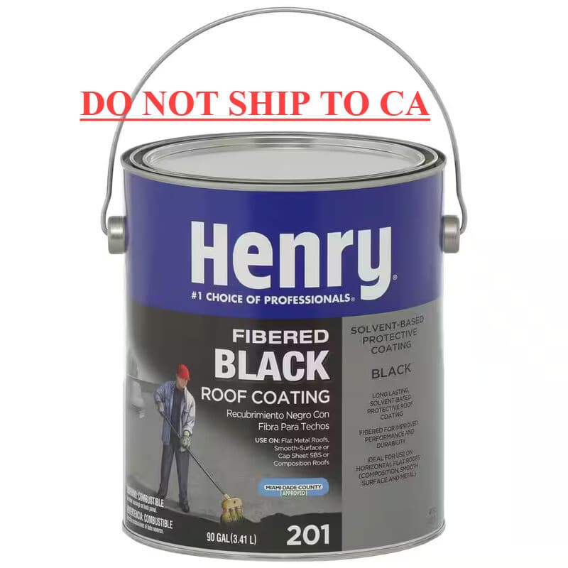 Henry 201 Fibered Black Roof Coating - 0.90 Gallon Compatible with Henry 209XR
