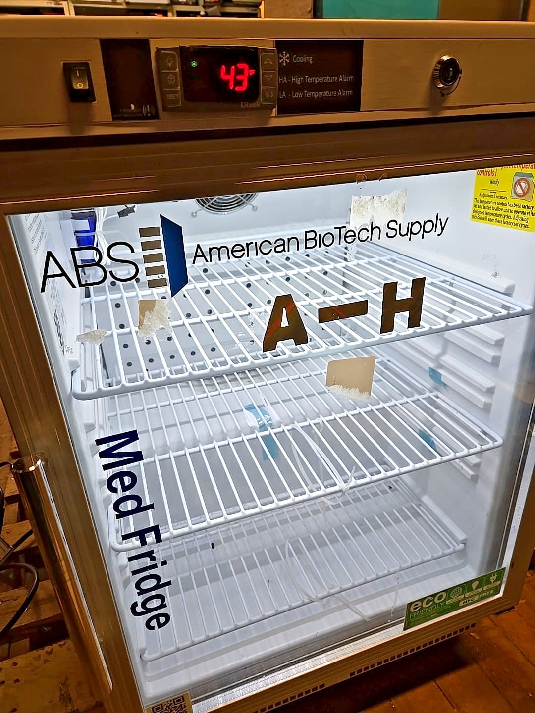 American Biotech Society UC Medical/Lab Grade Refrigerator Glass Door 4.2 Cu.Ft.