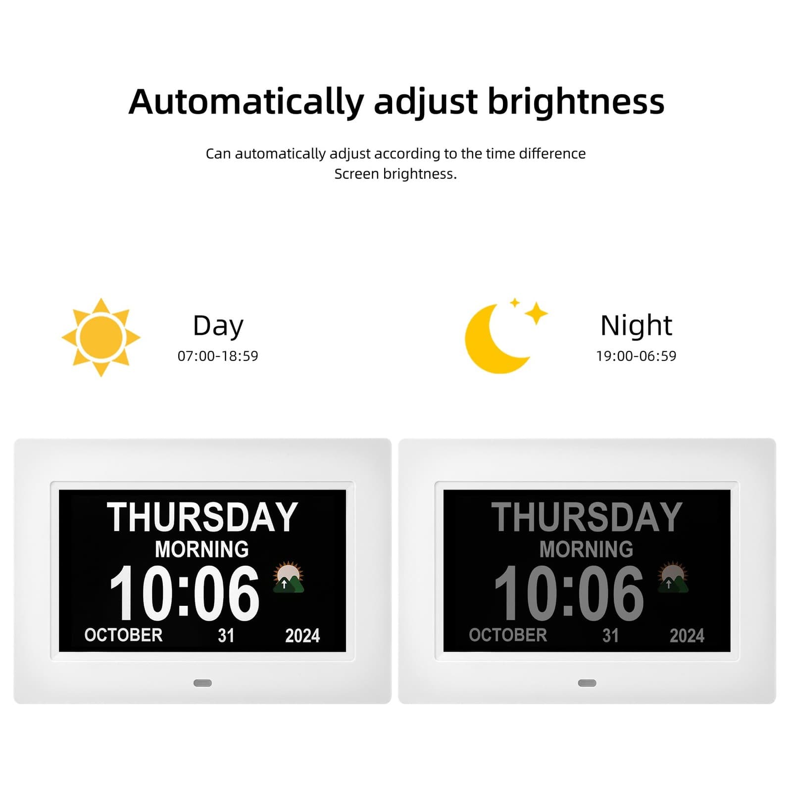 Digital Alarm Clock, Multiple Alarm Functions, Clock with Date and Week, Digi... 2