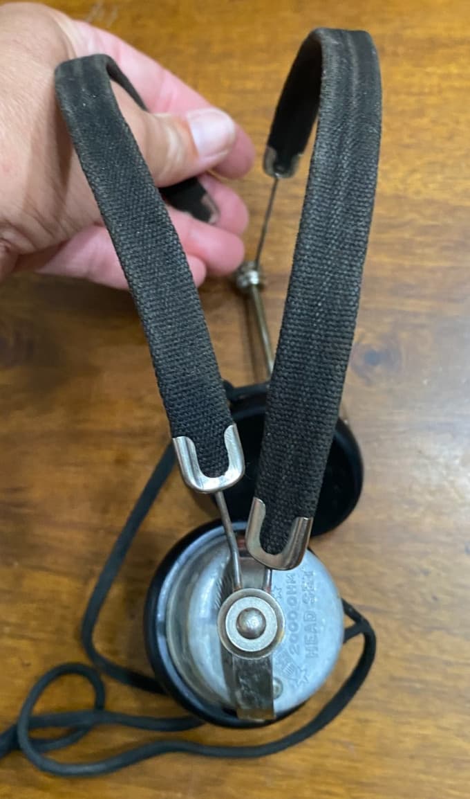 RARE Vintage Antique Meteor 2000 OHM Headset/Headphones Used 3