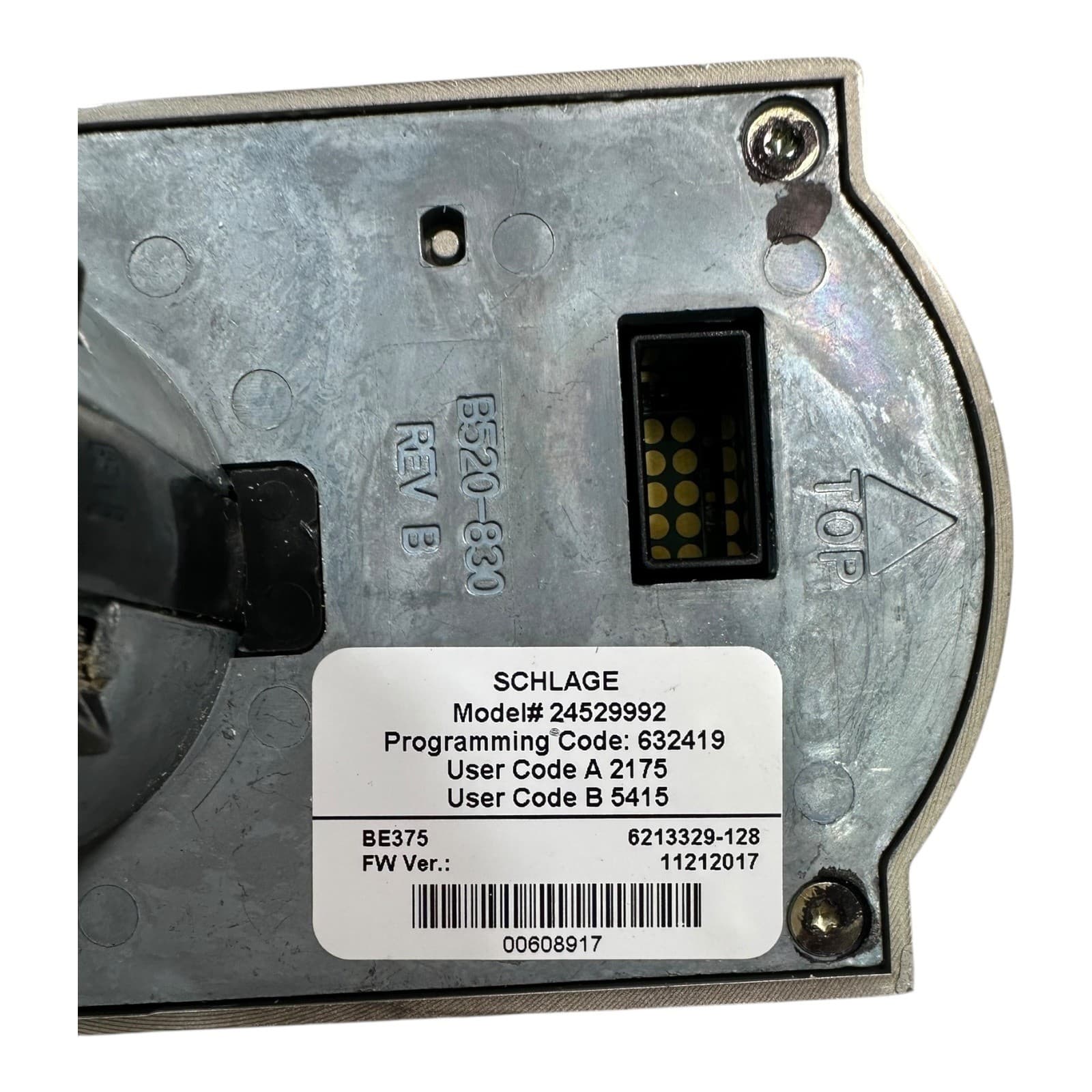 Schlage Keypad Deadbolt Lock Camelot Satin Nickel BE375 (Tested, No Screws) 4