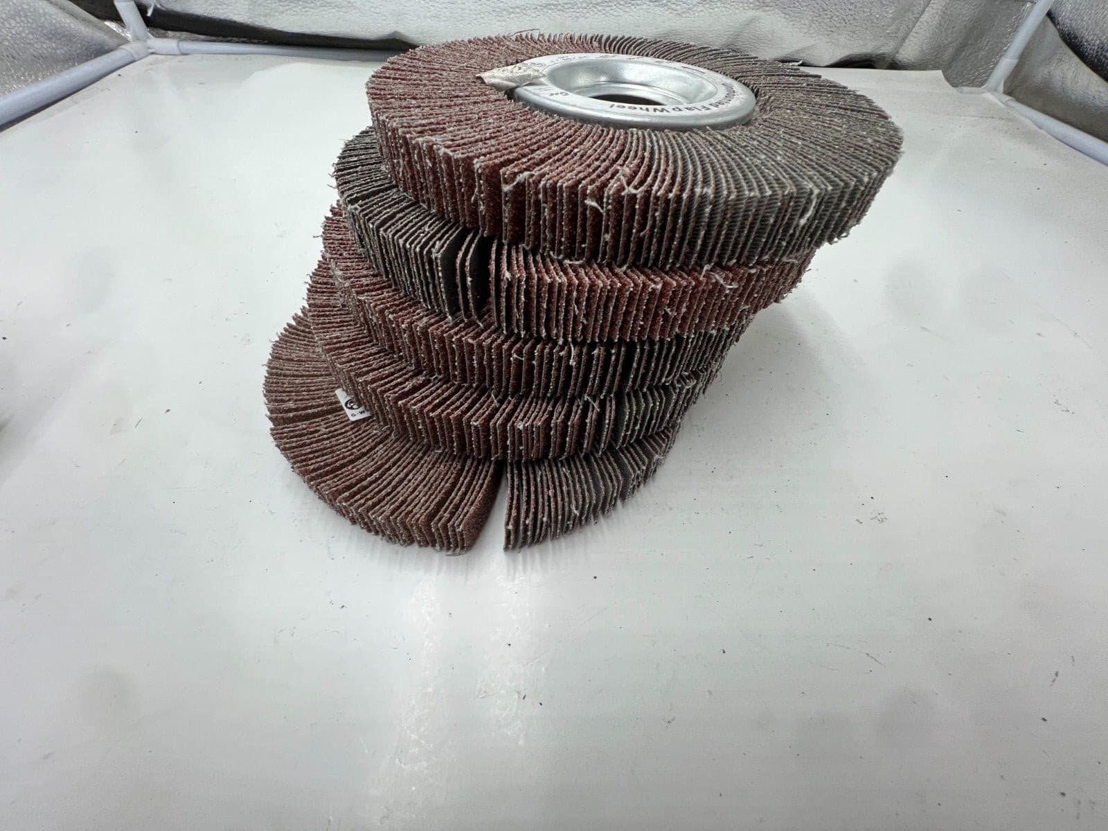 Box of 5 - G-WENDT  Unmounted Flap Wheels 6" x 5/8" x 1" Arbor A 40, 324 420 4