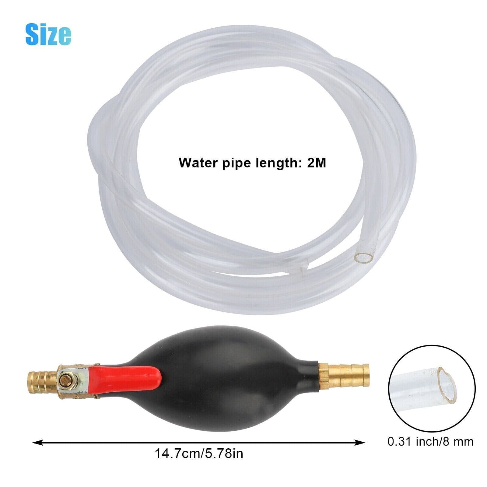 Oil Water Fuel Transfer Hand Pump Gas Transfer Siphon Pump Gasoline Hose Siphone 4