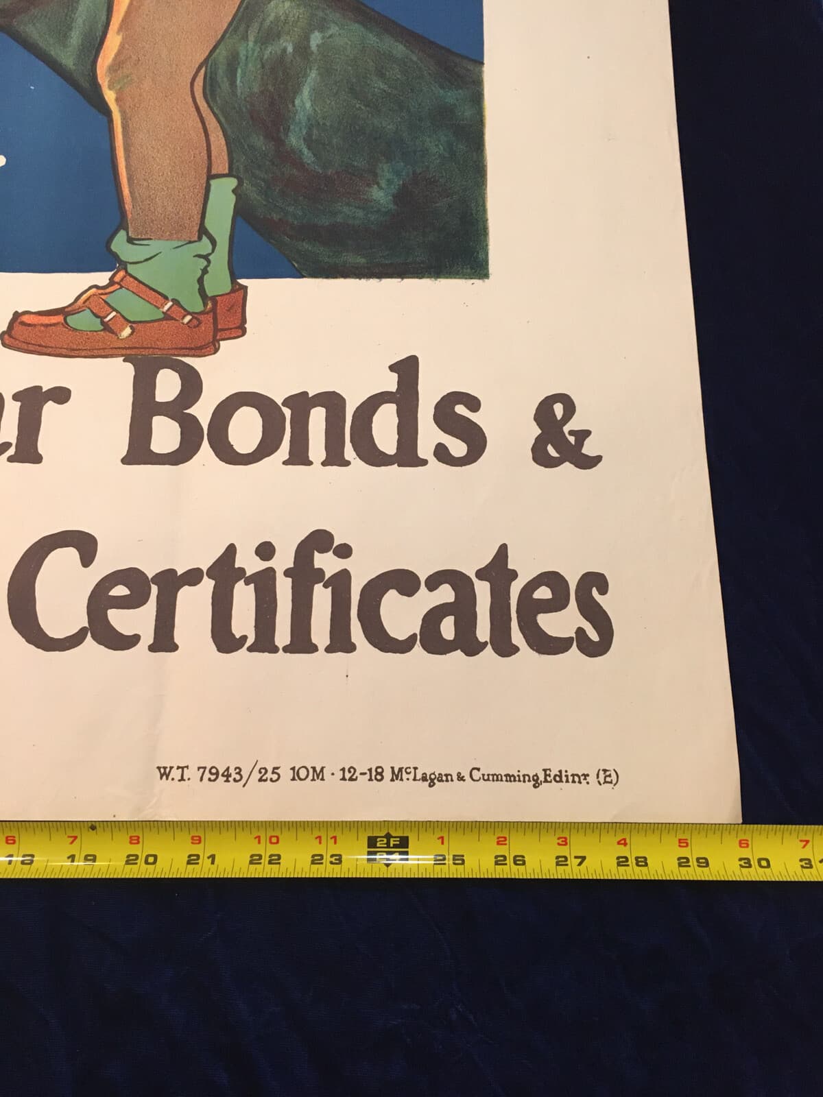 Original WWI poster titled “Save for your Child's Liberty”, Scottish circa 1917 6