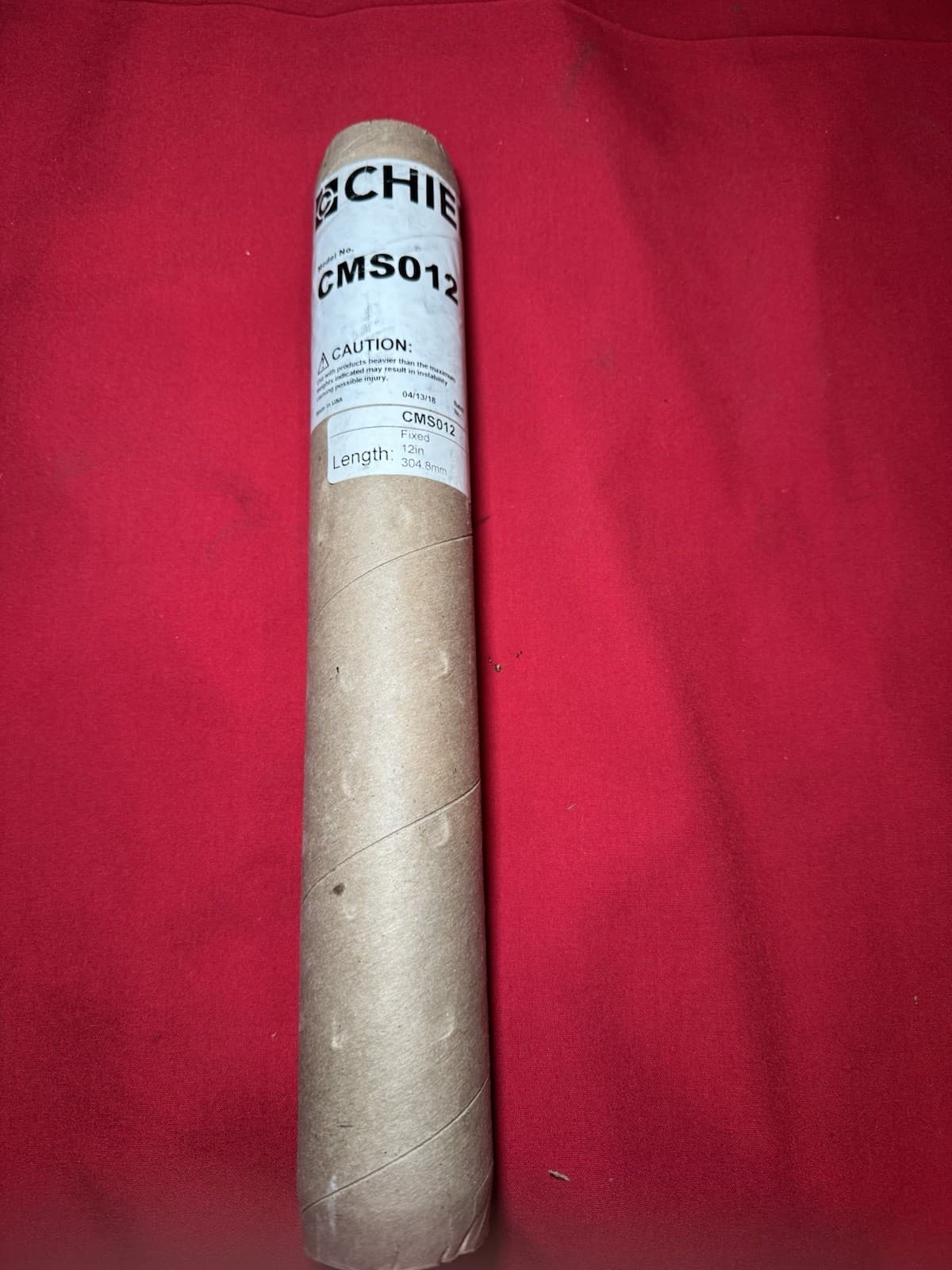 NEW Chief CMS012 Fixed Length Extension Colum 12" Black