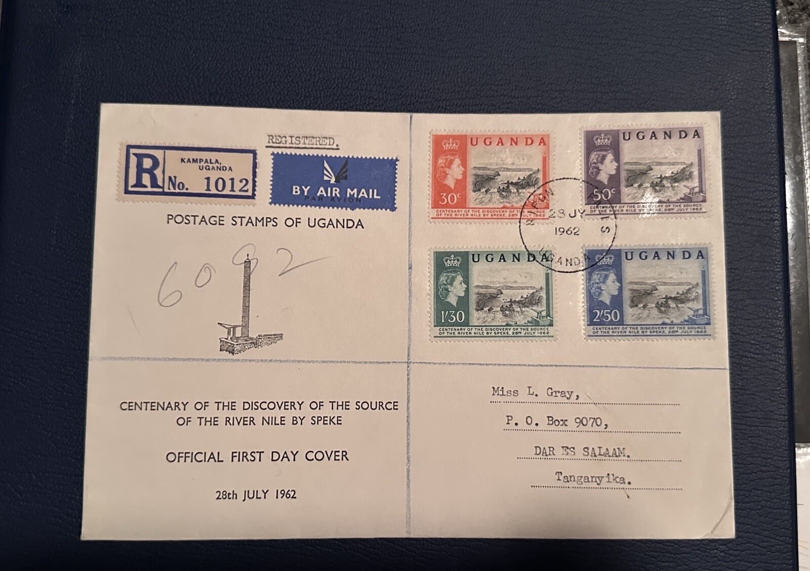 Uganda Stamps 1962 FDC Discovery Of Source Of Nile 2