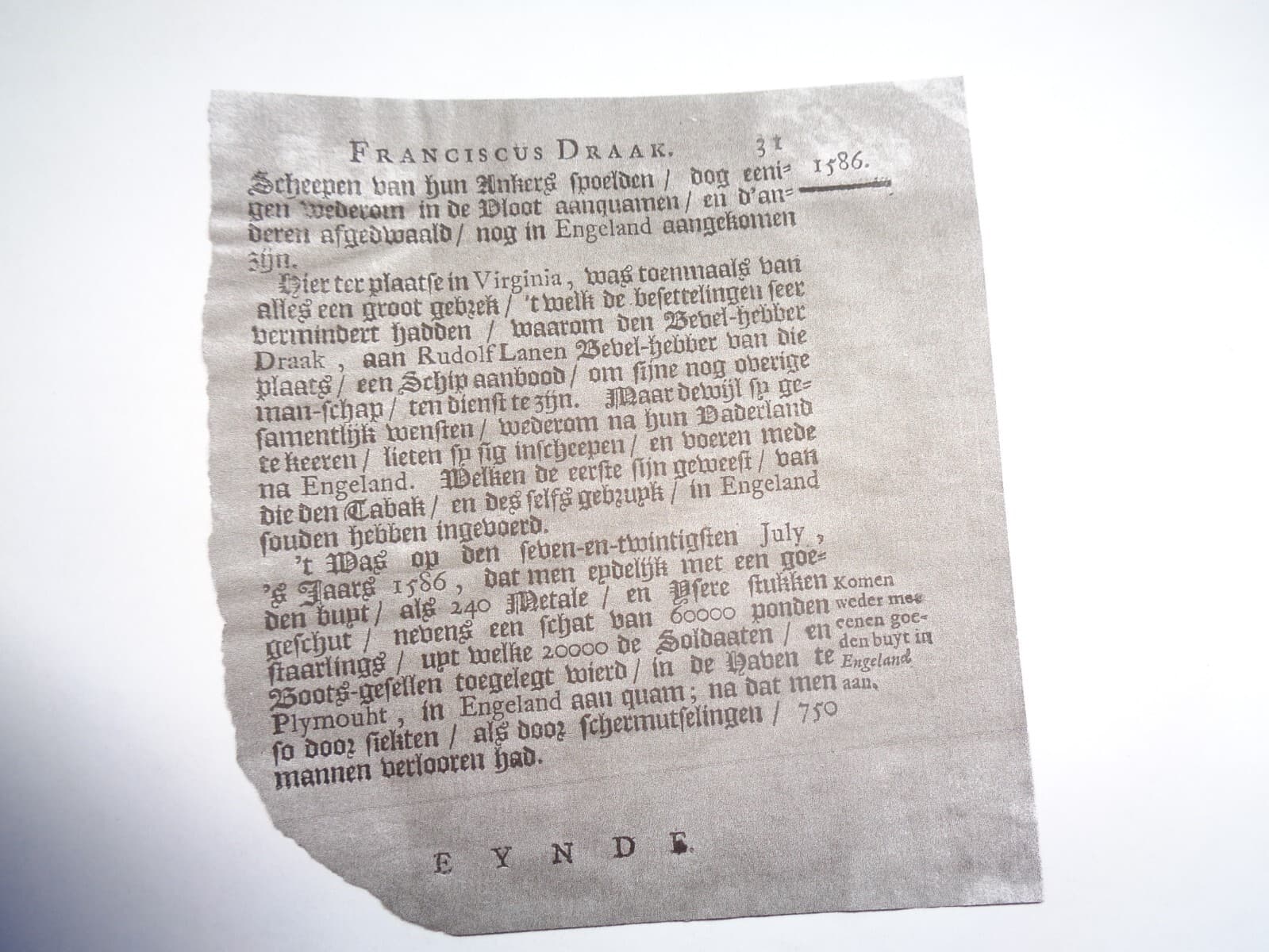 FOUR 1595 ENGRAVINGS & SYNOPSIS OF SIR FRANCIS DRAKE'S 1586 INVASION OF AMERICA 6