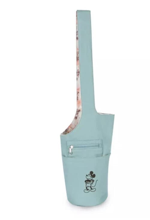 Disney Parks Mickey Mouse Floral Canvas Reversible Sling Bag Purse - NEW