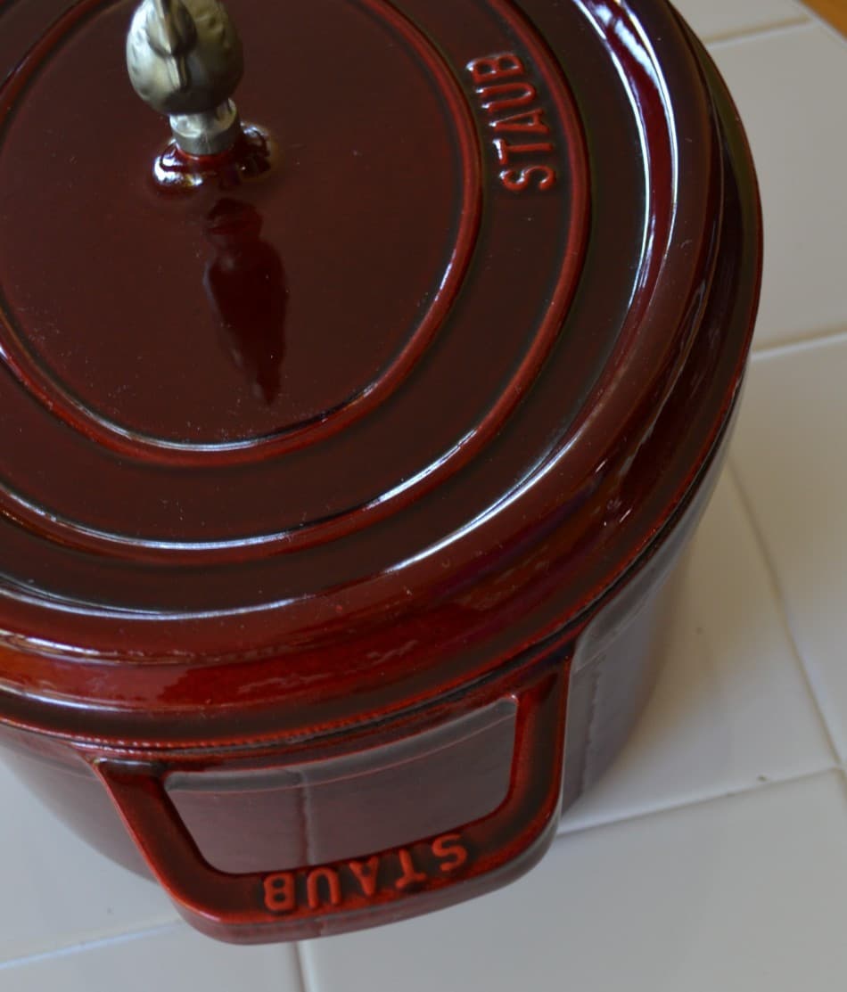 Staub Lacocotte Cast Iron Dutch Oven Made In France Grenadine Red 6