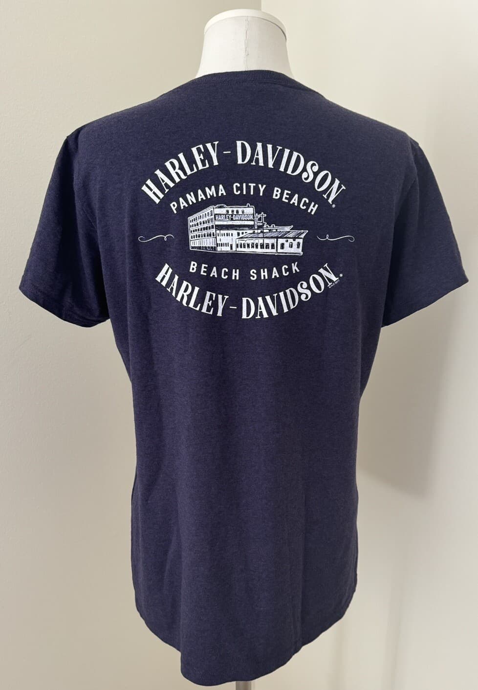 Harley Davidson Med Large T Tee Shirt Blue Panama City Beach Florida 2017 Rally 3