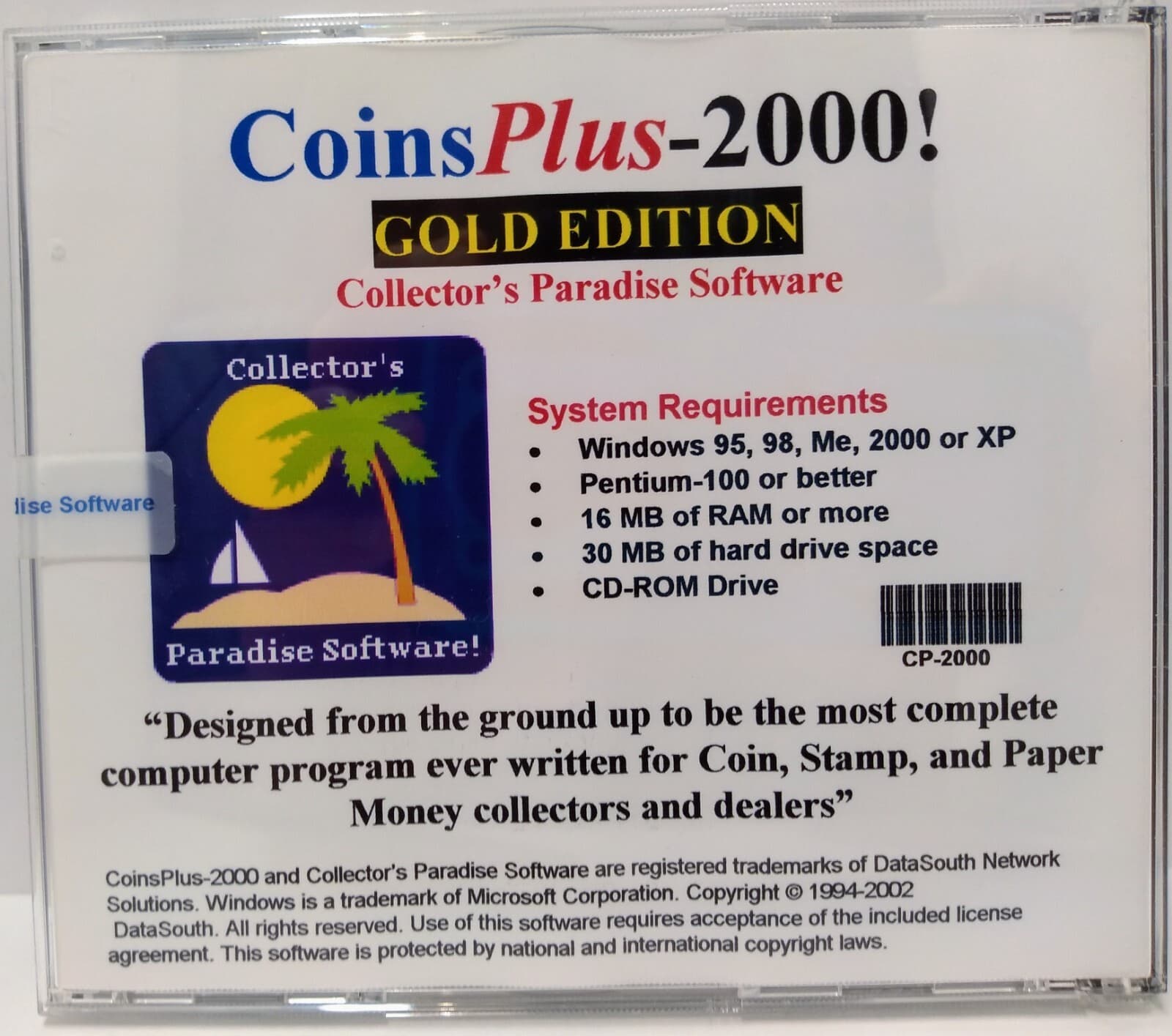 CoinsPlus 2000 Gold Edition - Collector's Paradise Software - Coin Database  2